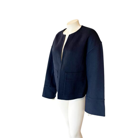 A.L.C. Finley Wool Jacket in Navy Scarf Attachment Small - Picture 7 of 16